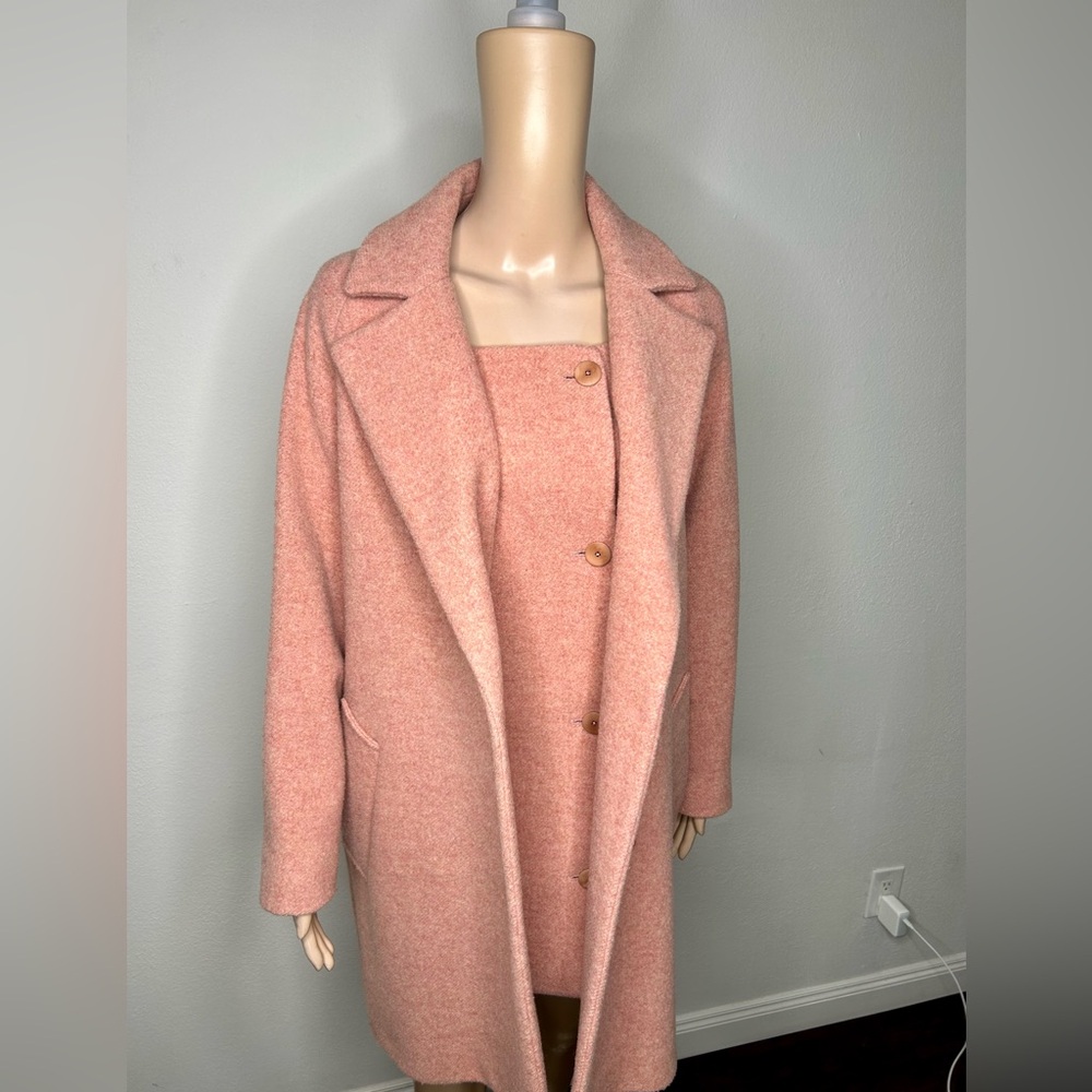 Folk Clothing Elegant Pink Wool Coat sz S
